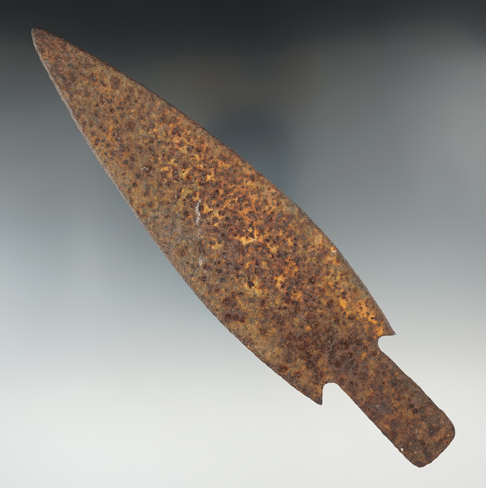 7 7/8" iron spear point found in the Chirichauha mountains of Southeast Arizona.