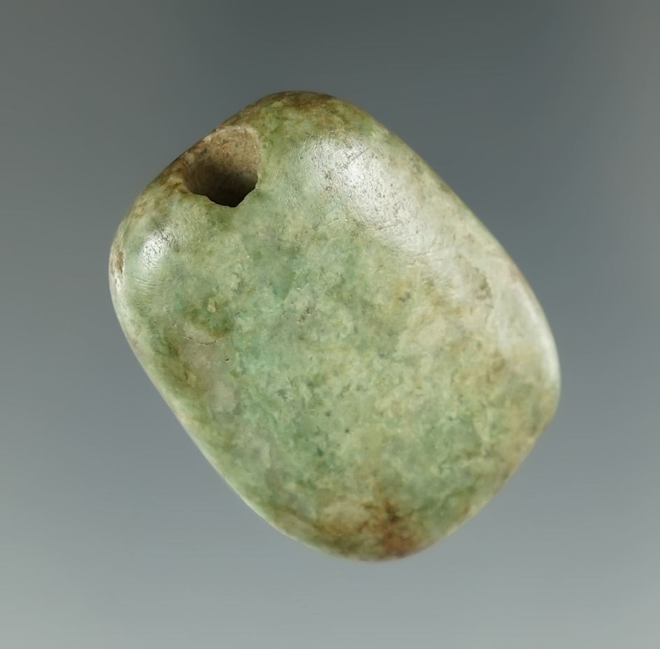 1 5/16" beautifully polished drilled nephrite bead which is large for size