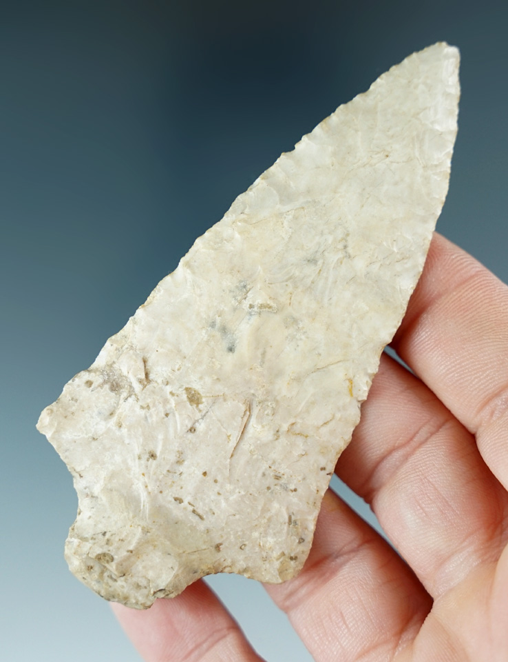 Well flaked and thin for size. 3 1/2" Gary Knife found in Oklahoma.