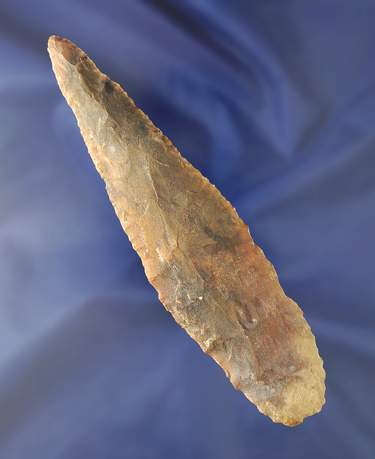 5 7/8" Lerma Blade found in Lauderdale Co.,  Alabama - nicely River stained chert.  Dickey COA.