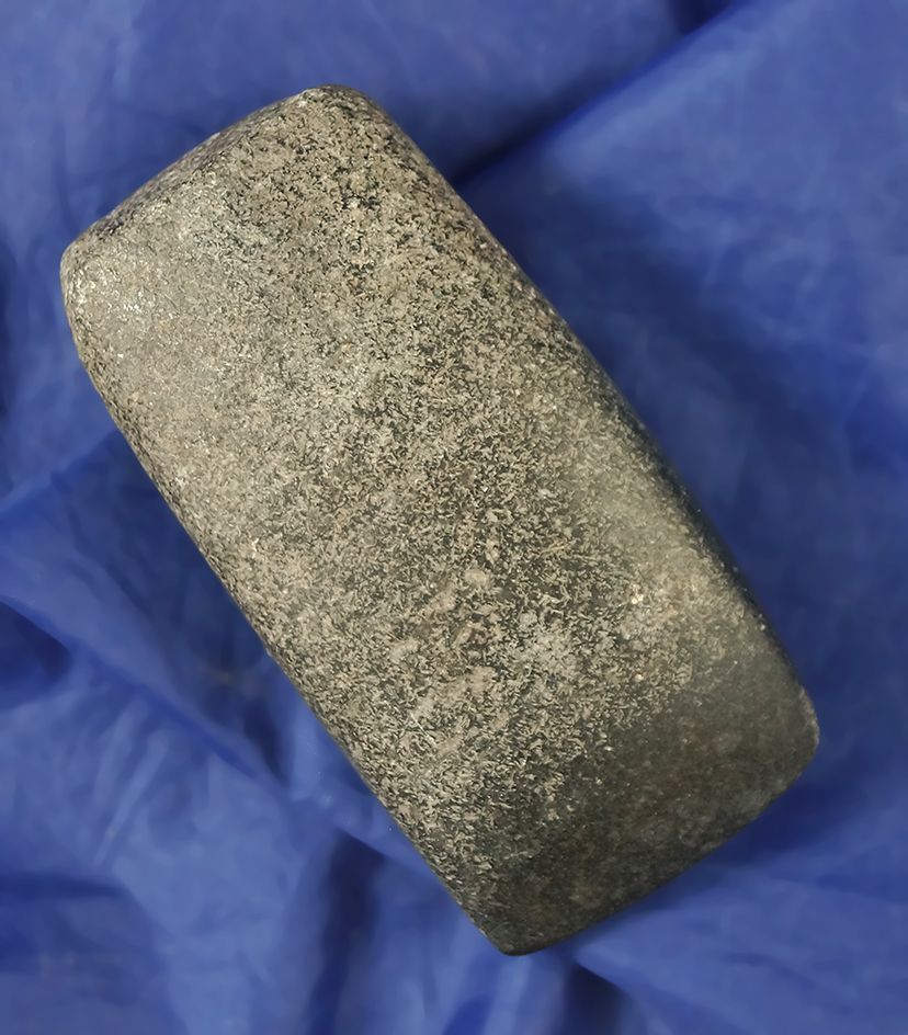 3 3/8" Hardstone Celt found in Kentucky with a very nicely styled and well polished bit area.