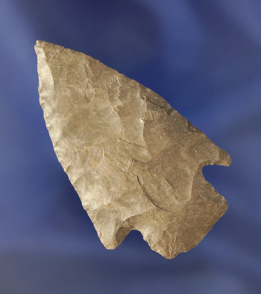 Greg Perino Personal Find! 2 3/8"Archaic Stemmed Point - Tulsa Oklahoma. Perino cat #1516.