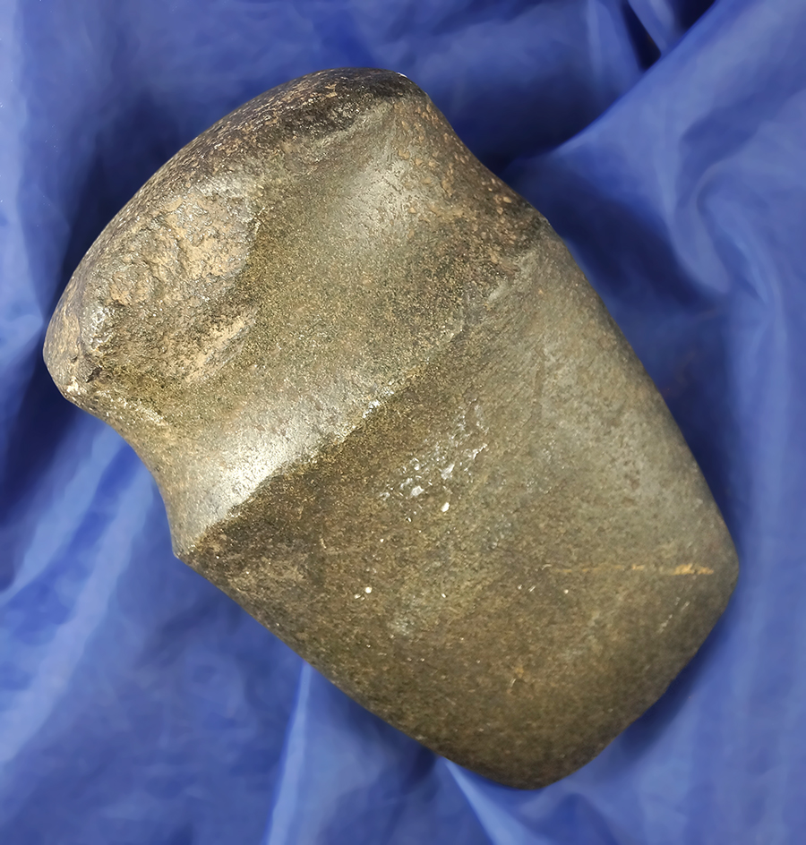 Highly polished 5 1/16" long 3/4 grooved Axe found in Hancock Co.,  Ohio.