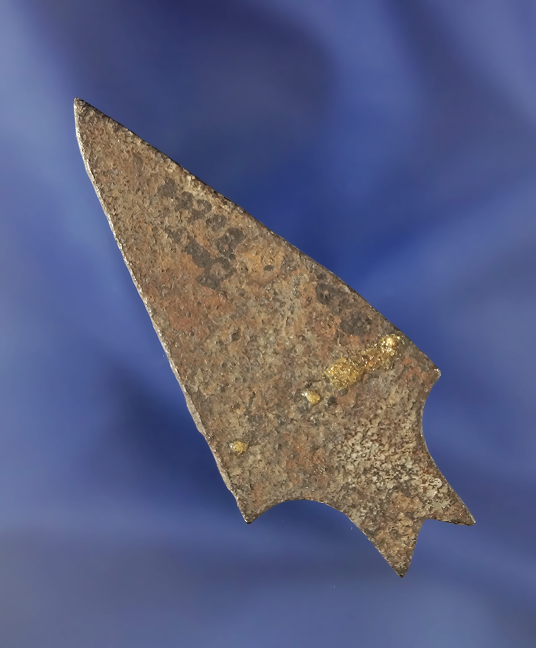 Very unique 2 5/8" Iron Arrowhead found by Ole Olson near Sturgis South Dakota.
