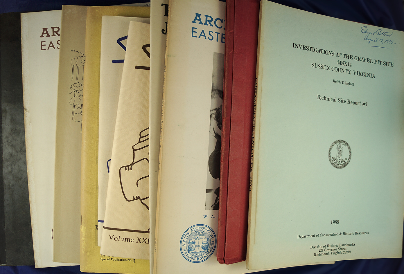 Archaeological Reports from Virginia, Alabama, Jamestown, and others