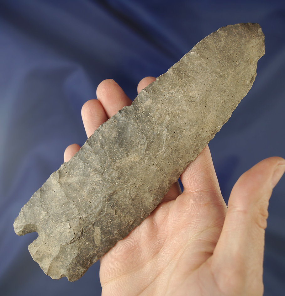 Huge! 7" San Saba Knife found in Kimball Co.,  Texas that is heavily patinated.  Dickey COA.