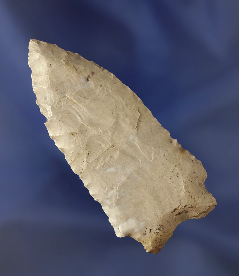 Classic style 2 3/4" Buzzard Roost point found in Wayne Co.,  Tennessee. Ex. Jerry Dickey.