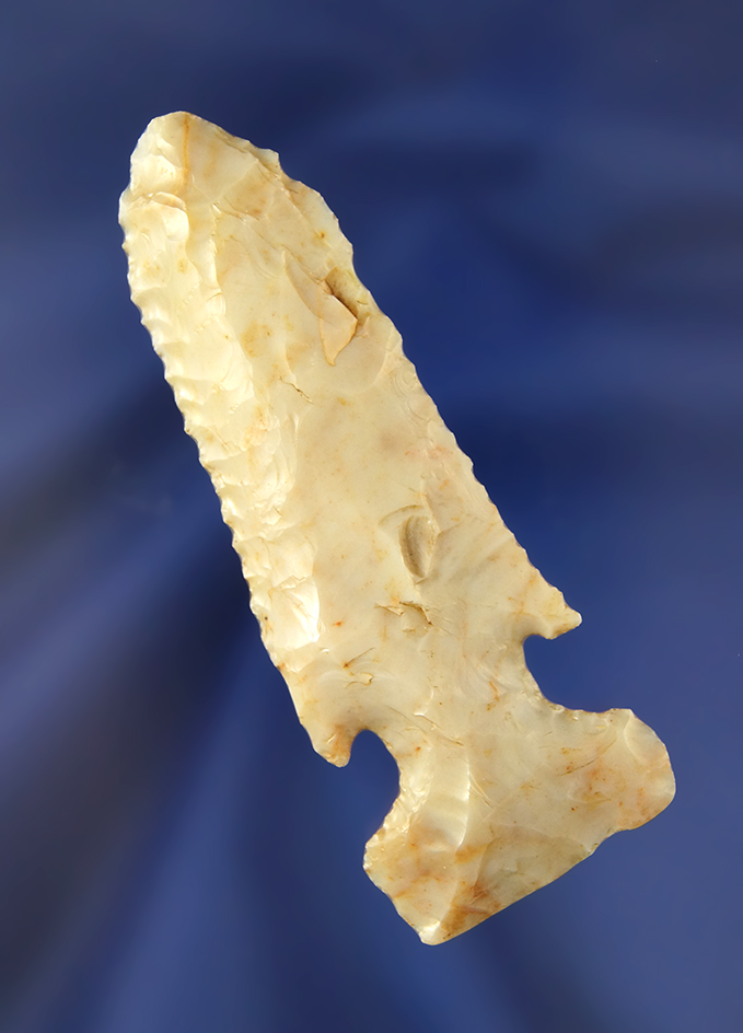 Excellent style on this 2 15/16" Archaic Thebes made from gem quality Flintridge Flint - Ohio.