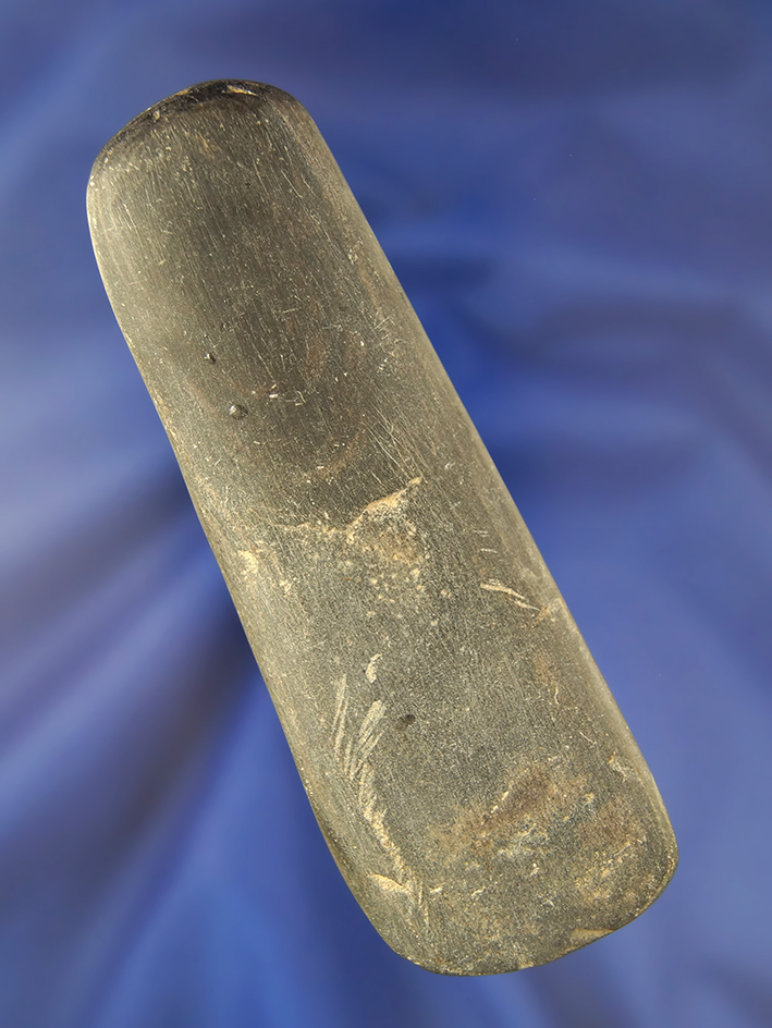 4 5/8" Banded Slate Preform found in Darke Co., Ohio.
