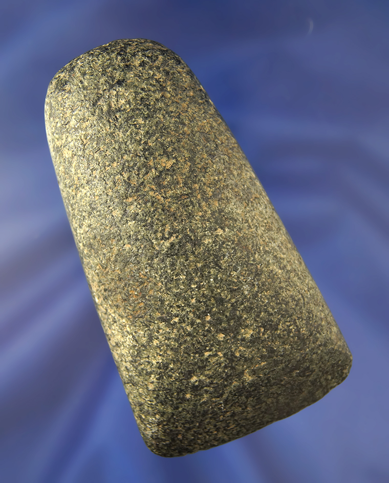 Well defined 4 1/16" Hardstone Celt with a nicely polished bit found in Ohio.