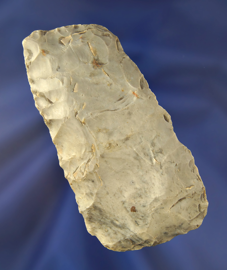 3 7/8" Square Knife made from gray Coshocton Flint found in Knox Co., Ohio.