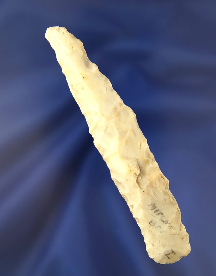 4 1/8" Flint Ridge Flint Pipe Drill found in Knox Co., Ohio.