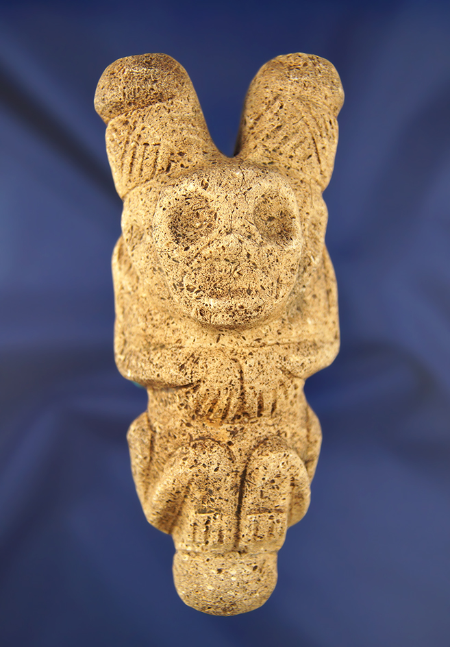 4 5/8" Taino Cohoba Sniffer with excellent artistry and made from stone. Found in Hispanola.