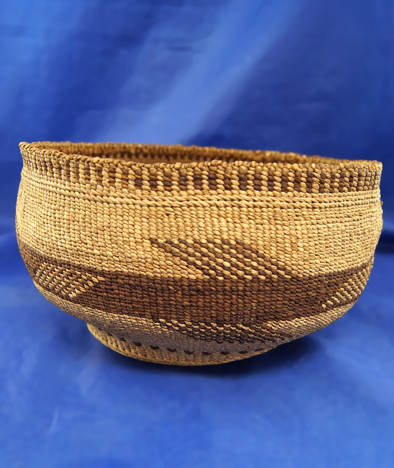 Tightly woven 7" diameter basket.