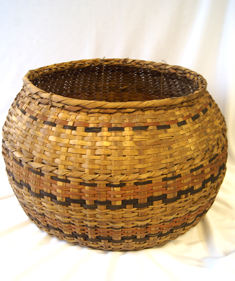 Very Large! 17" Diameter Woven Cherokee Basket in excellent condition.