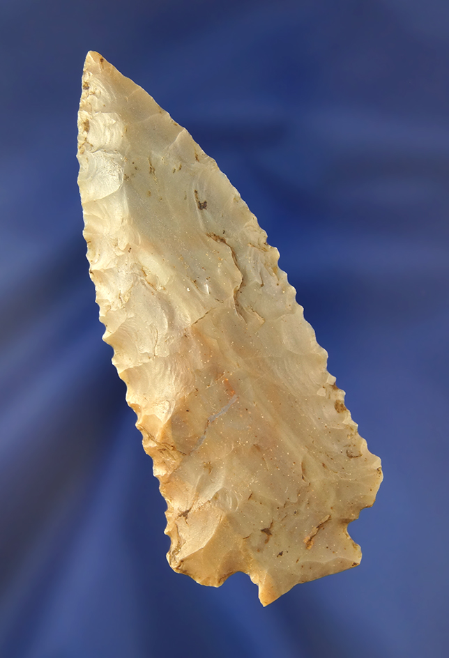 3 5/8" Decatur Fractured Base found near Troy, Ohio made from Carter Cave Flint.