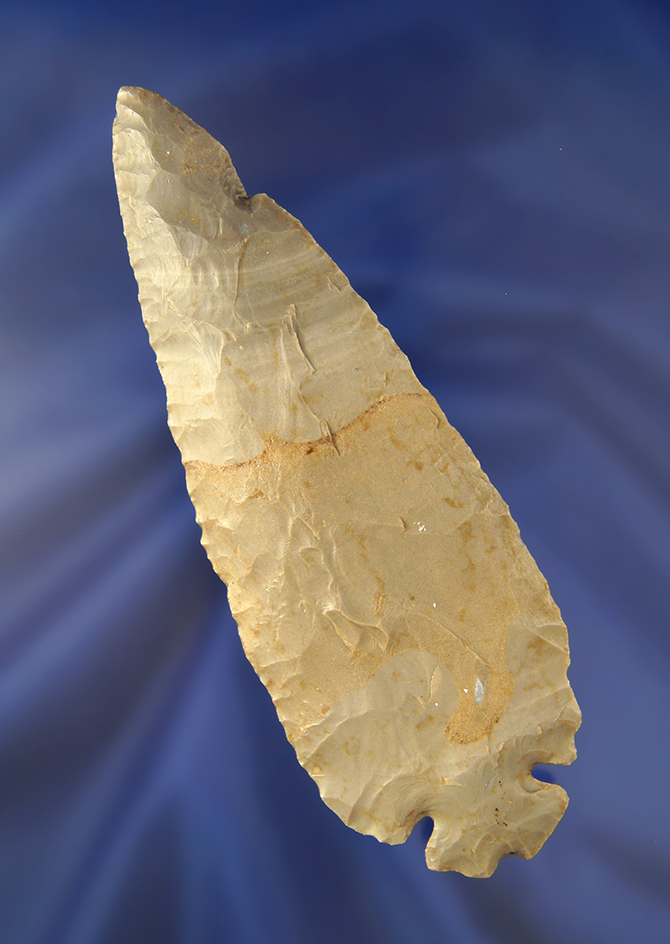 Large 5 9/16" Hornstone Notched Base Dovetail found in Ohio.