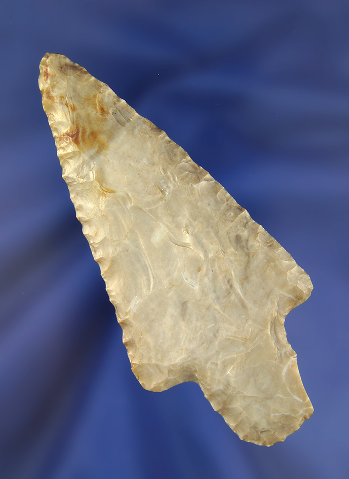 3 13/16" thin and nicely flaked Adena found near Fort Recovery, Ohio.