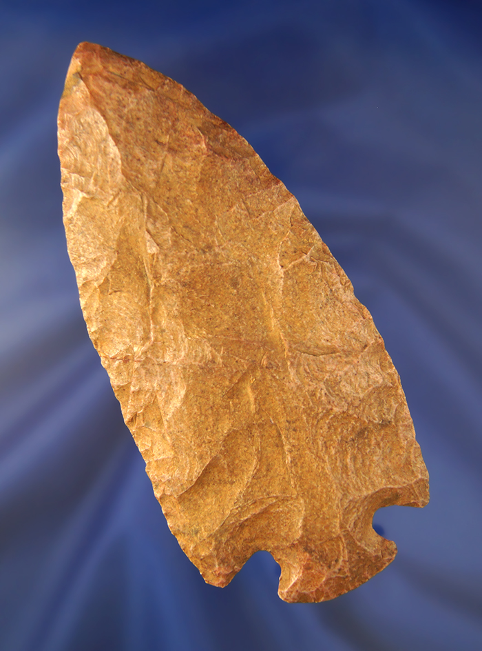 5 7/8" large Hopewell that is well patinated found in Morgan Co., Kentucky.