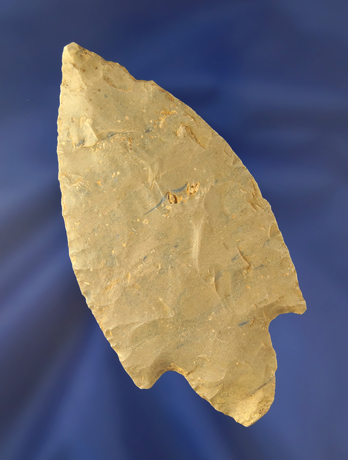 3 7/8" Hebron Turkeytail found in Darke Co., Ohio.