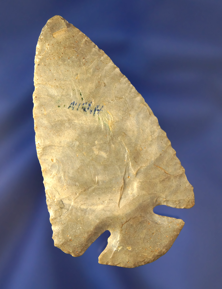 3 5/16" well flaked Dovetail made from Hornstone found in Hardin Co., Kentucky.