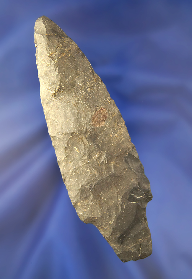 5 1/16" Adena Knife made from Coshocton Flint found in Ohio. Ex. Terry Elliman.