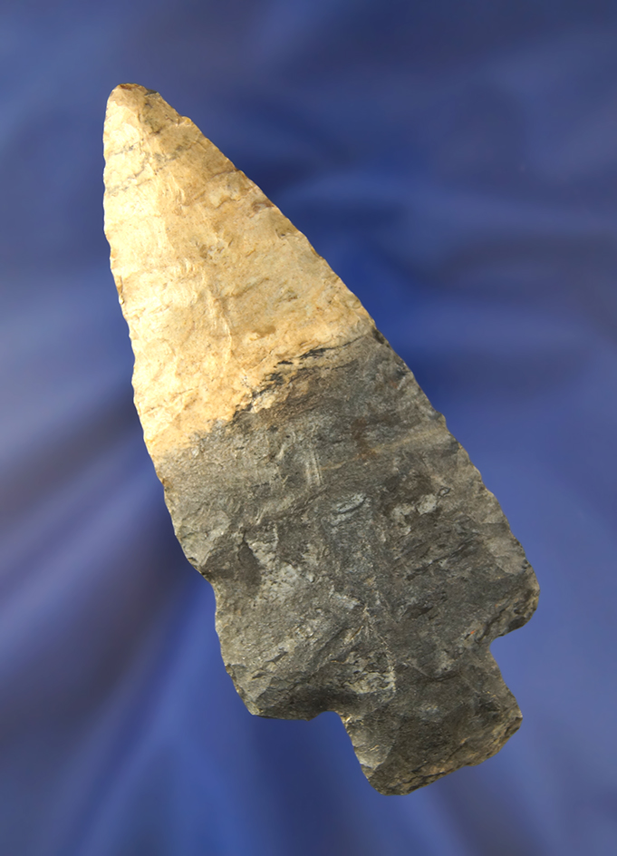 4 1/2" Adena made from multicolored Coshocton Flint found in West Unity, Ohio.