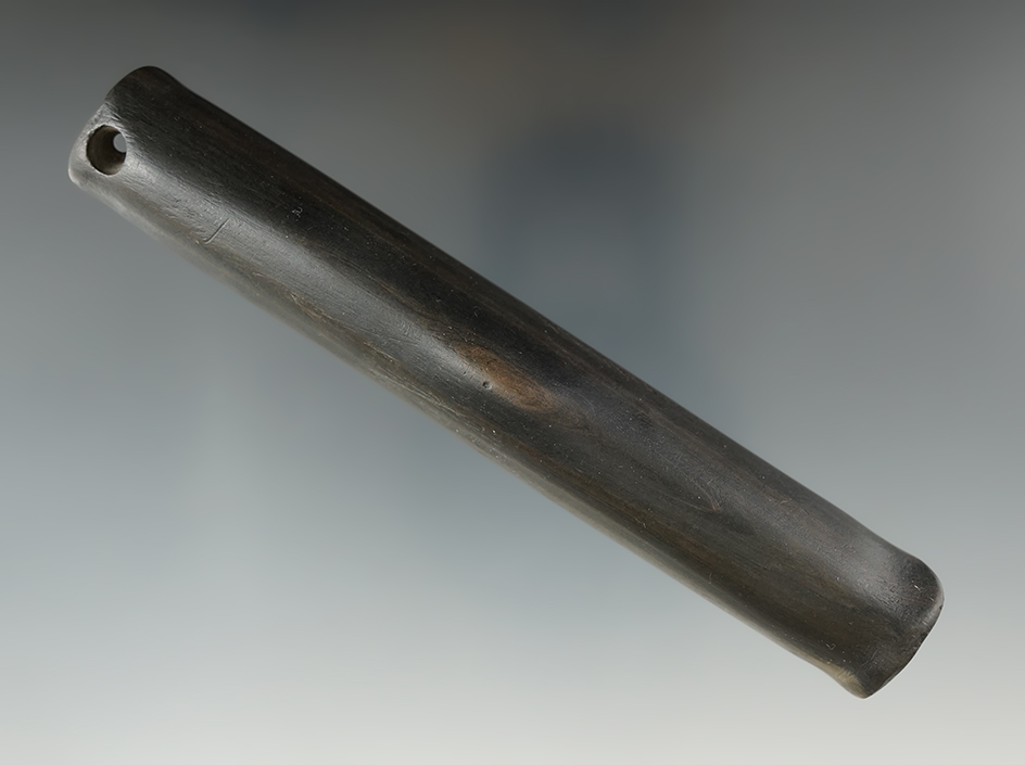 5 1/8" Bar Amulet which is anciently salvaged at one end. Found in Delaware Co., Ohio.