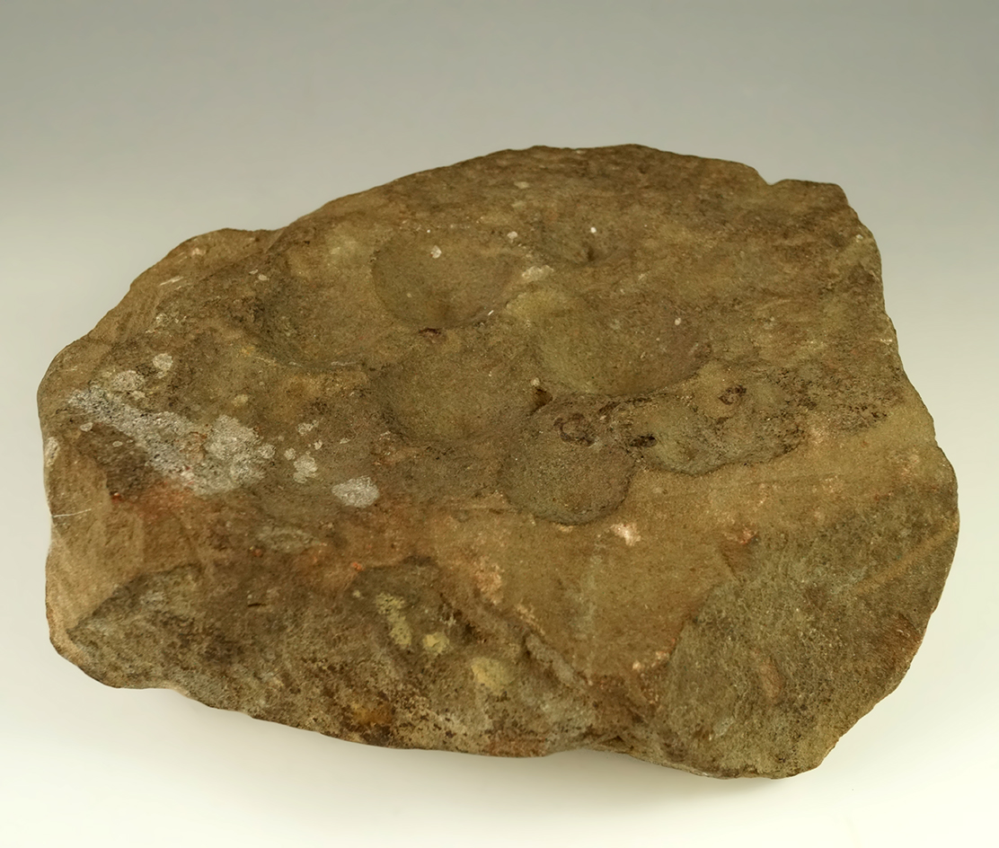 Large 7 3/4" Nutting Stone with divot on both sides.