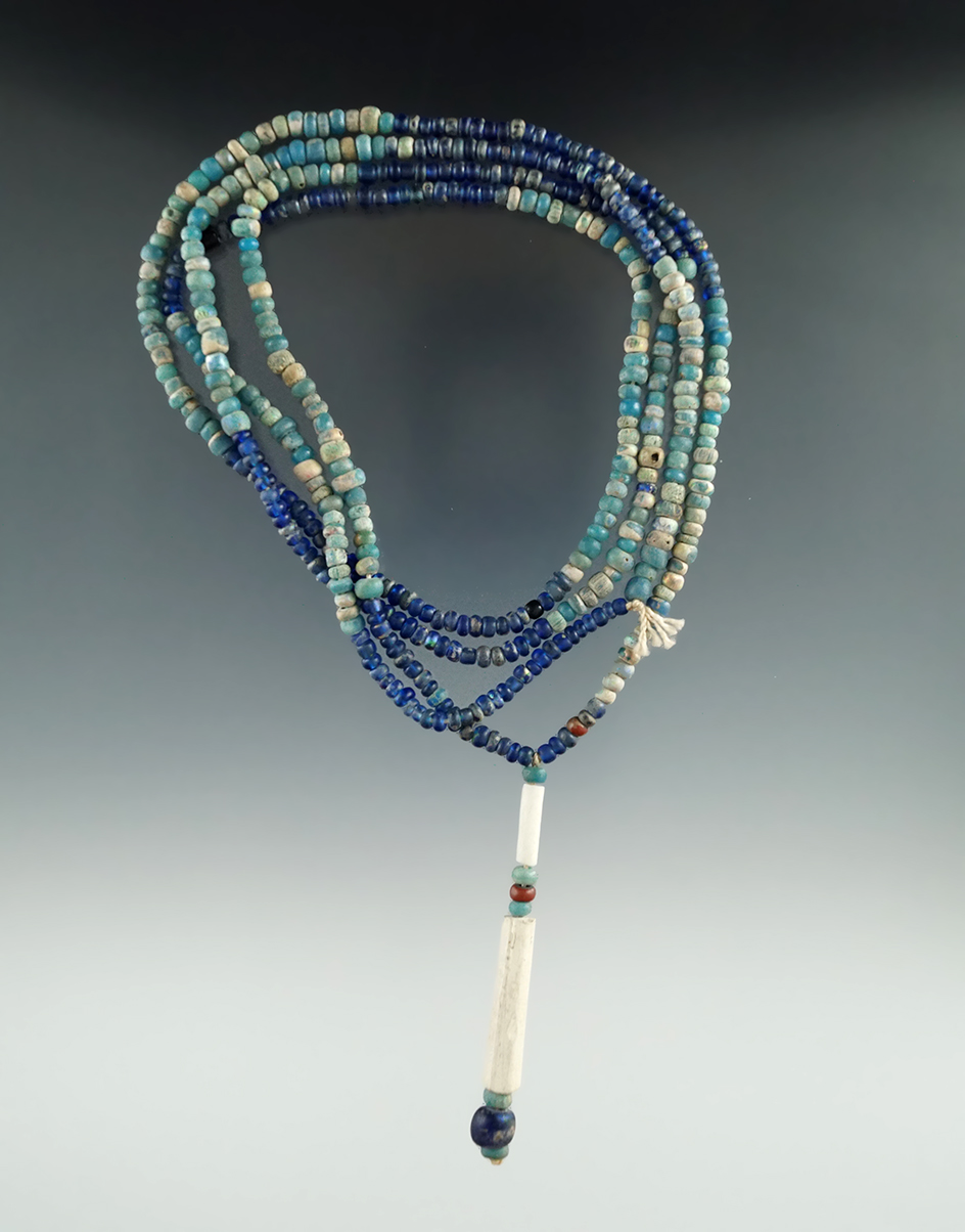 40" long strand of Trade beads found near Muskogee, Elmore Co., Alabama.