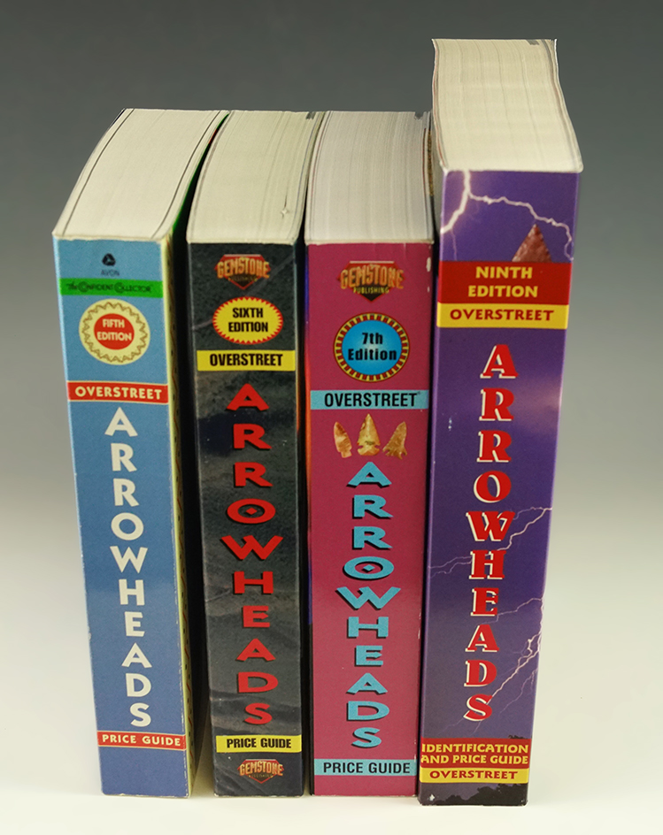 Group of 4 Overstreet Arrowheads price guides: 5th, 6th, 7th, and 9th editions.