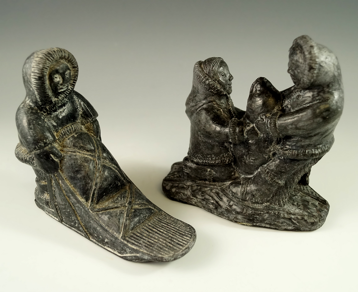 Pair of Alaskan Stone Carvings.