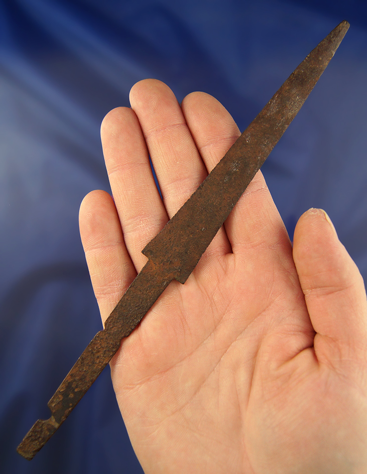 8" L Metal Spear Tip, from the Bill Peterson Collection.