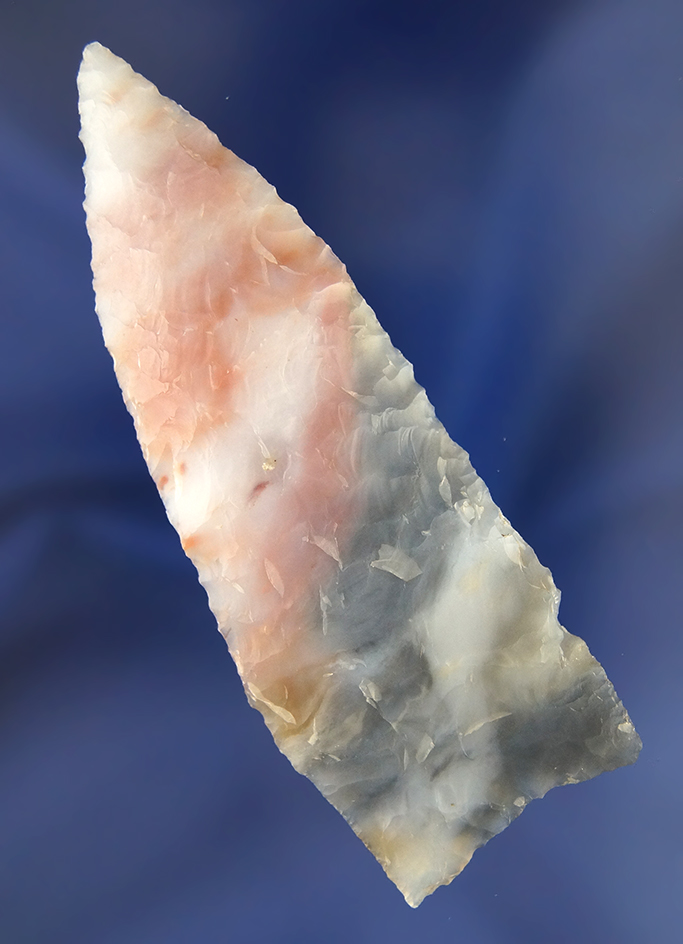 Incredible Color! 3 1/2" Triangle Knife- Agate. Found near The Dalles by Don Gillogly.