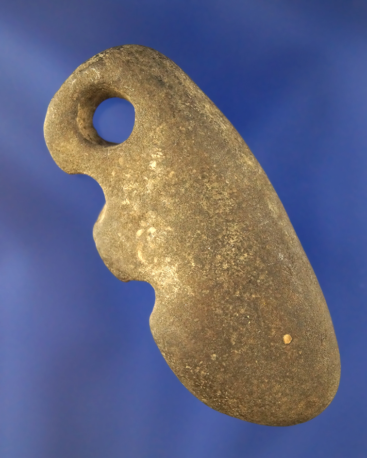 Drilled & Notched Pendant or Charm, 2 1/4". Found near the Lewis River, Clark County, WA.