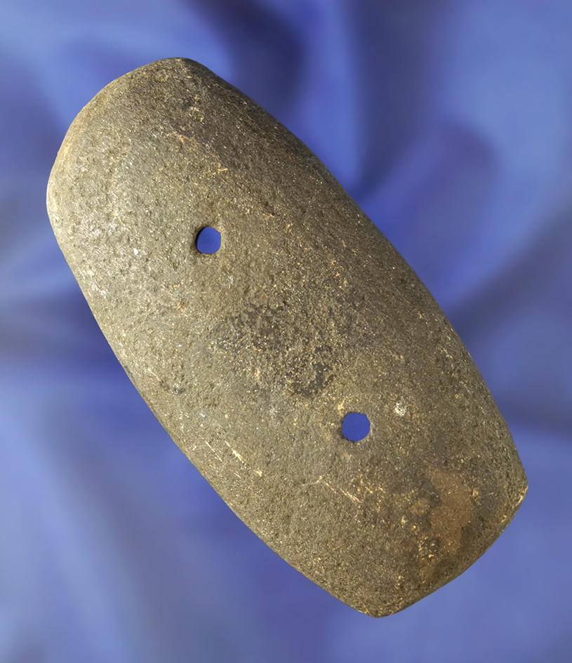 3 1/2" Gorget made from dense sandstone found in Western Kentucky. Dickey COA.