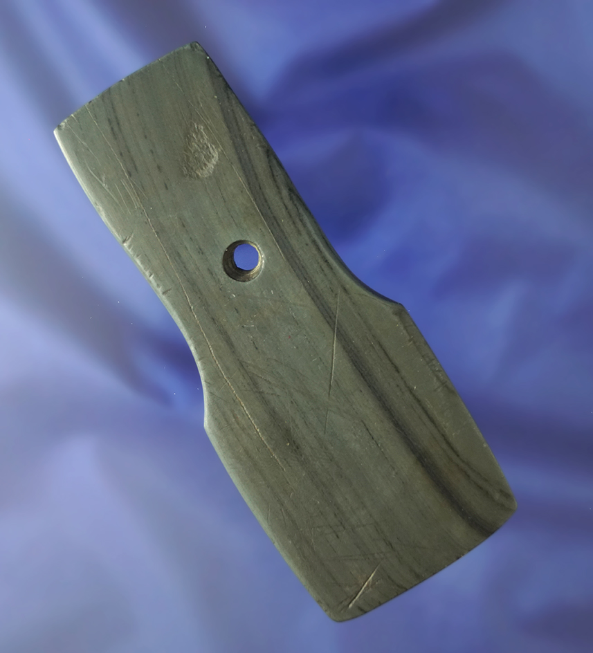 4 1/4" well made Shovel Pendant with light tallies on the side and top found in Summit Co., OH.