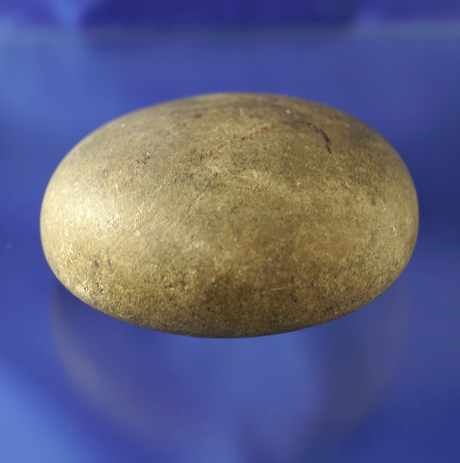 3" diameter rare Hardstone Adena Cone found near Howell, Michigan.