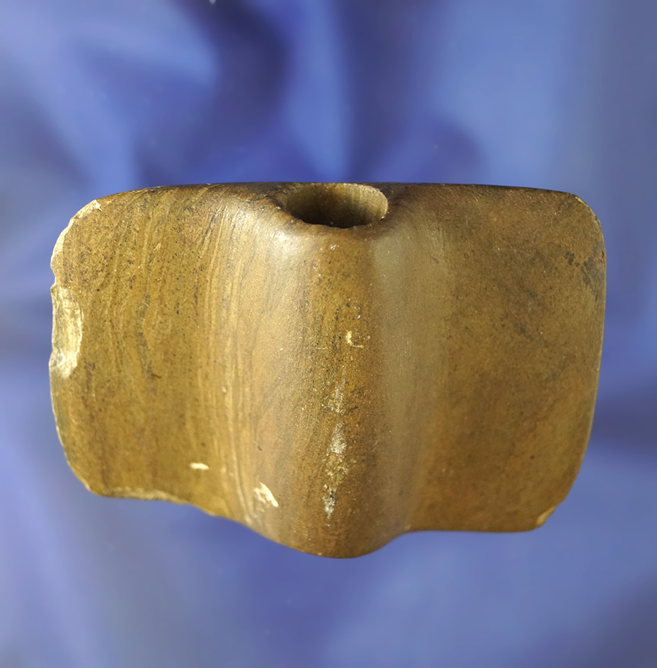 Rare style! 3" long Raised Barrel "hinge" style Bannerstone found in central Kentucky.