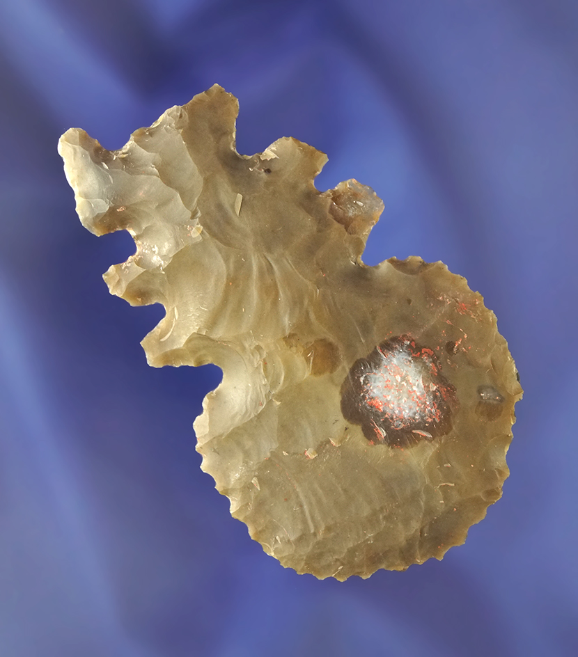 Unique style on this 3 1/8" Mayan Eccentric.  Ex. Richard Shively.