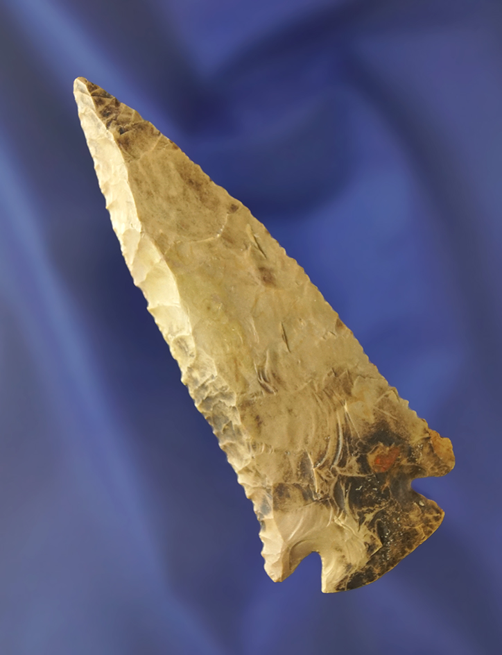 3 11/16" Dovetail - Prentice Co., Mississippi made from Fort Payne chert. Davis G-10 COA.