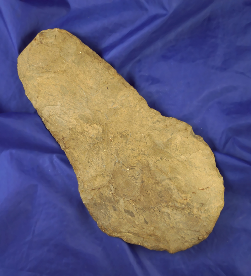 8 7/8" nicely styled Dover Flint Spade found in Stewart Co., Tennessee Ex. Bennett.