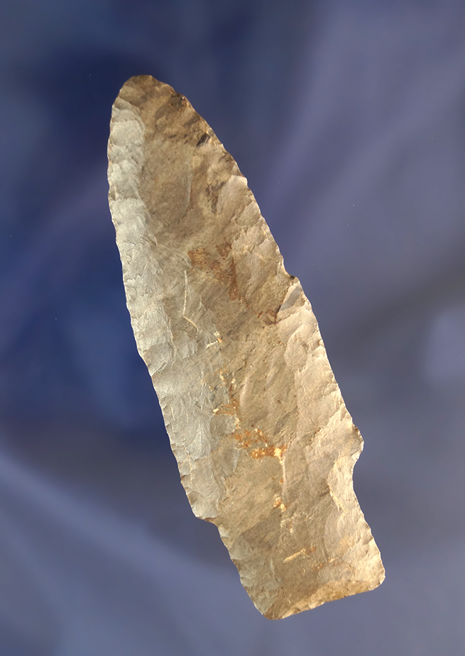 4 1/16" Cramer made from Dover Flint found near the Tennessee River, Tennessee. Rogers COA.