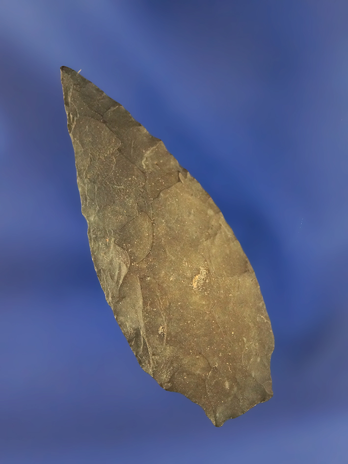 2 9/16" Stemmed Dart Point found in Virginia.