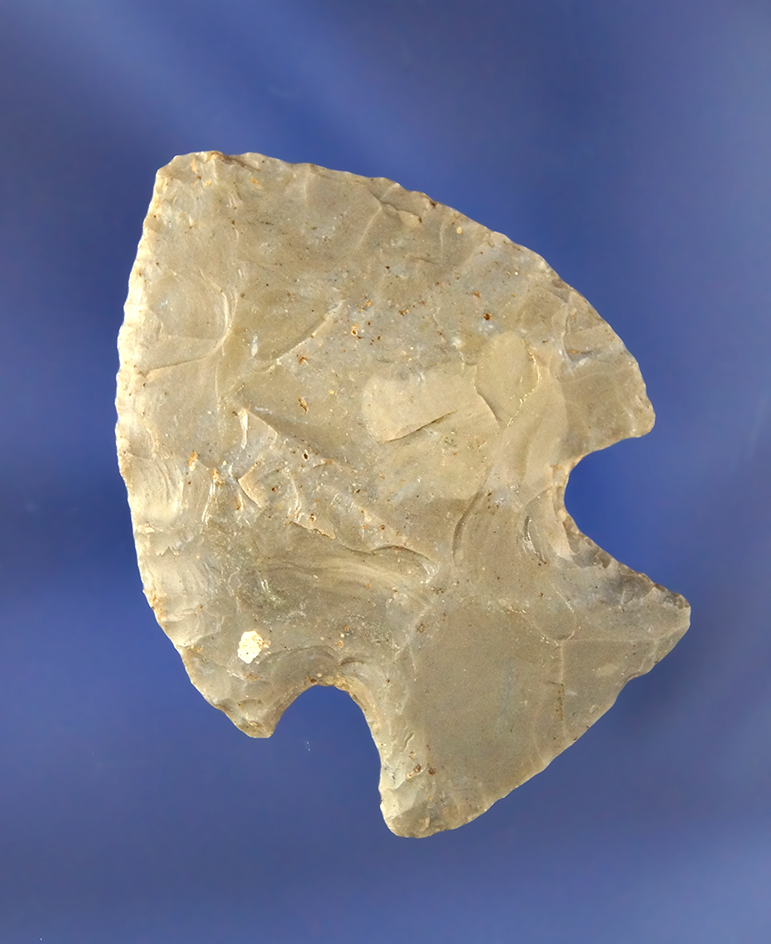 2 3/16" Hornstone Hopewell with excellent flaking found in Ohio.