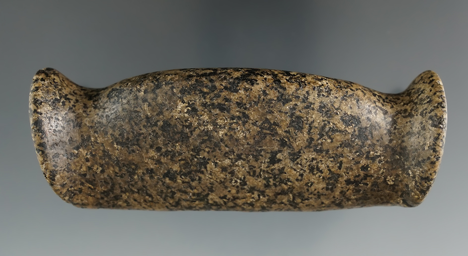 3 3/8" Woodland Bar Amulet made from black and tan Granite, found in Wood Co., Ohio. Pictured!