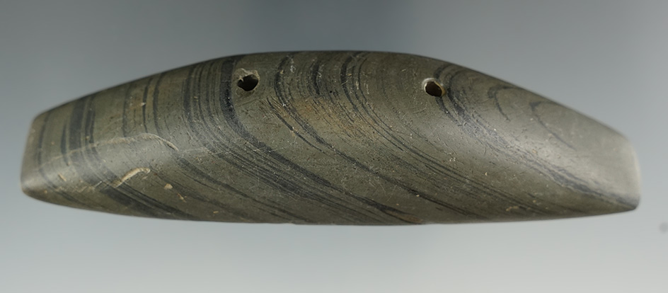 4 1/2" Woodland Boatstone found in Big Island Twp., Marion Co., Ohio. Pictured in Who's Who #8, page