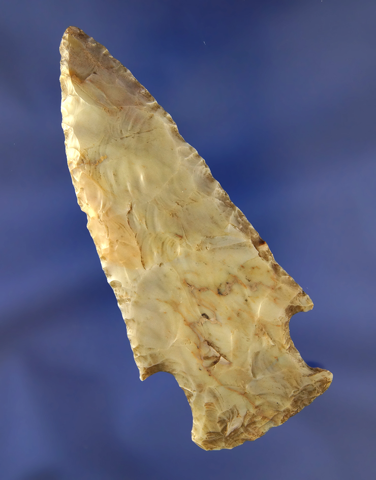 3 15/16" Flint Ridge Flint Hopewell found in Lucas Co., Ohio.