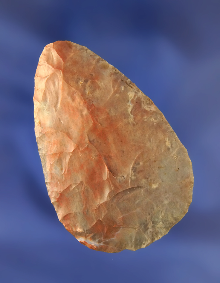 2 1/2" Adena Cache Blade made from Flint Ridge Flint. Found in Licking Co., Ohio.