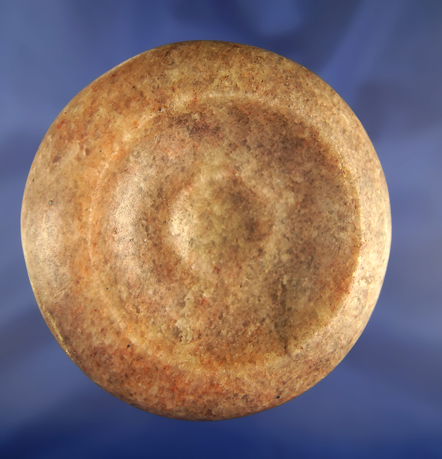 4 5/8" Rose Quartz Conglomerate Discoidal found in Jackson Co., Tennessee. Pictured.